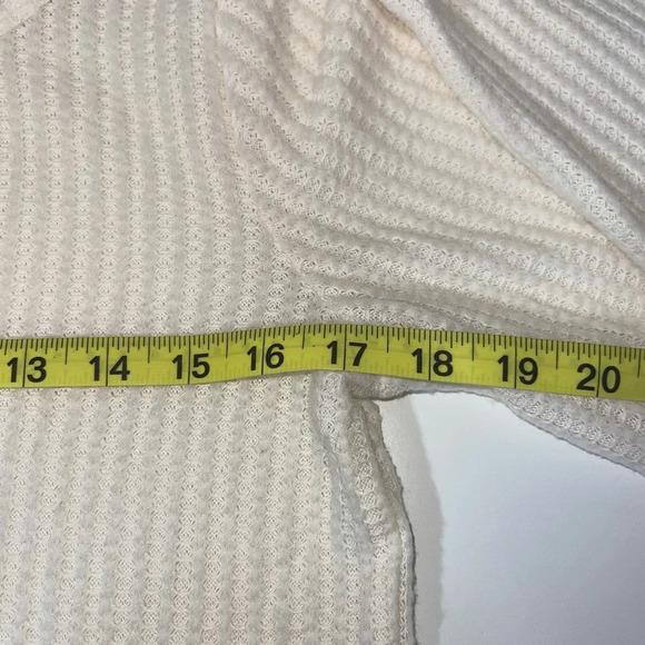 Maurices 24/7 Cream Strappy Front Waffle Knit Thermal Top Small Women’s - Picture 7 of 11